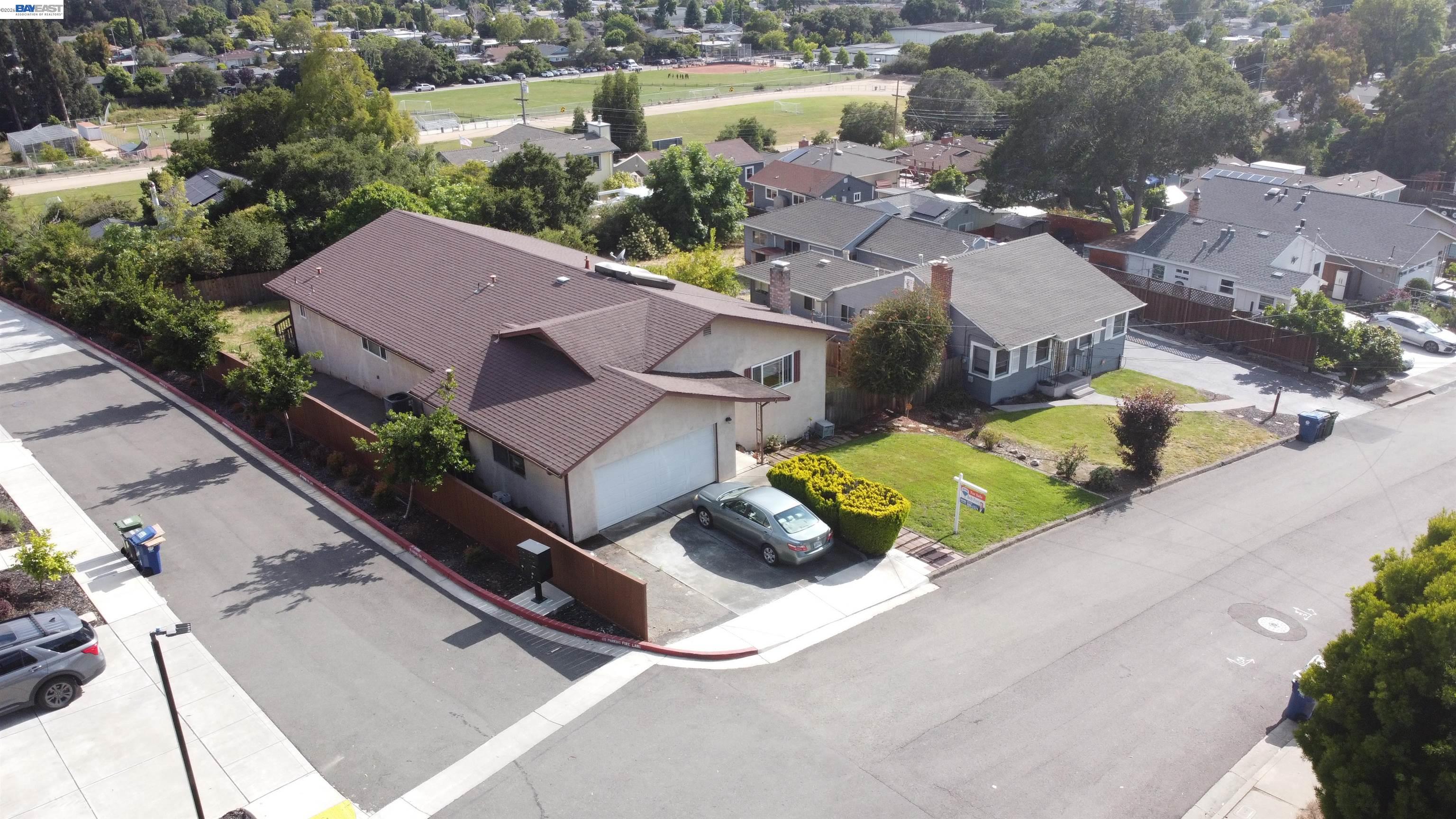 4591 Edwards Lane Castro Valley, CA 94546 - Photo 44 of 44 an aerial view of a house with garden space and street view