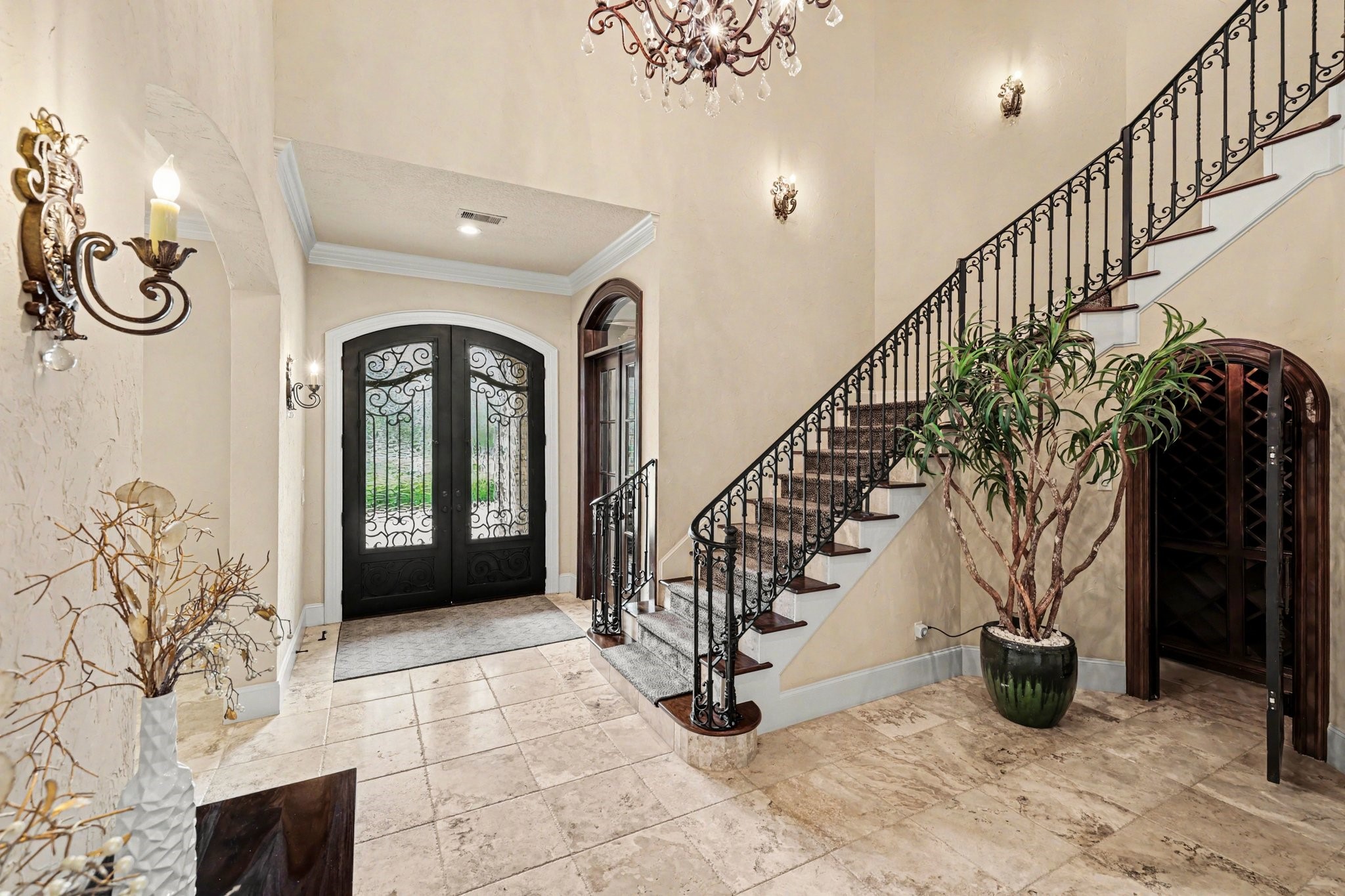 3 Player Ridge Court The Woodlands, TX 77382 - Photo 5 of 50 Additional view of this grand entry leading to the wine cellar.