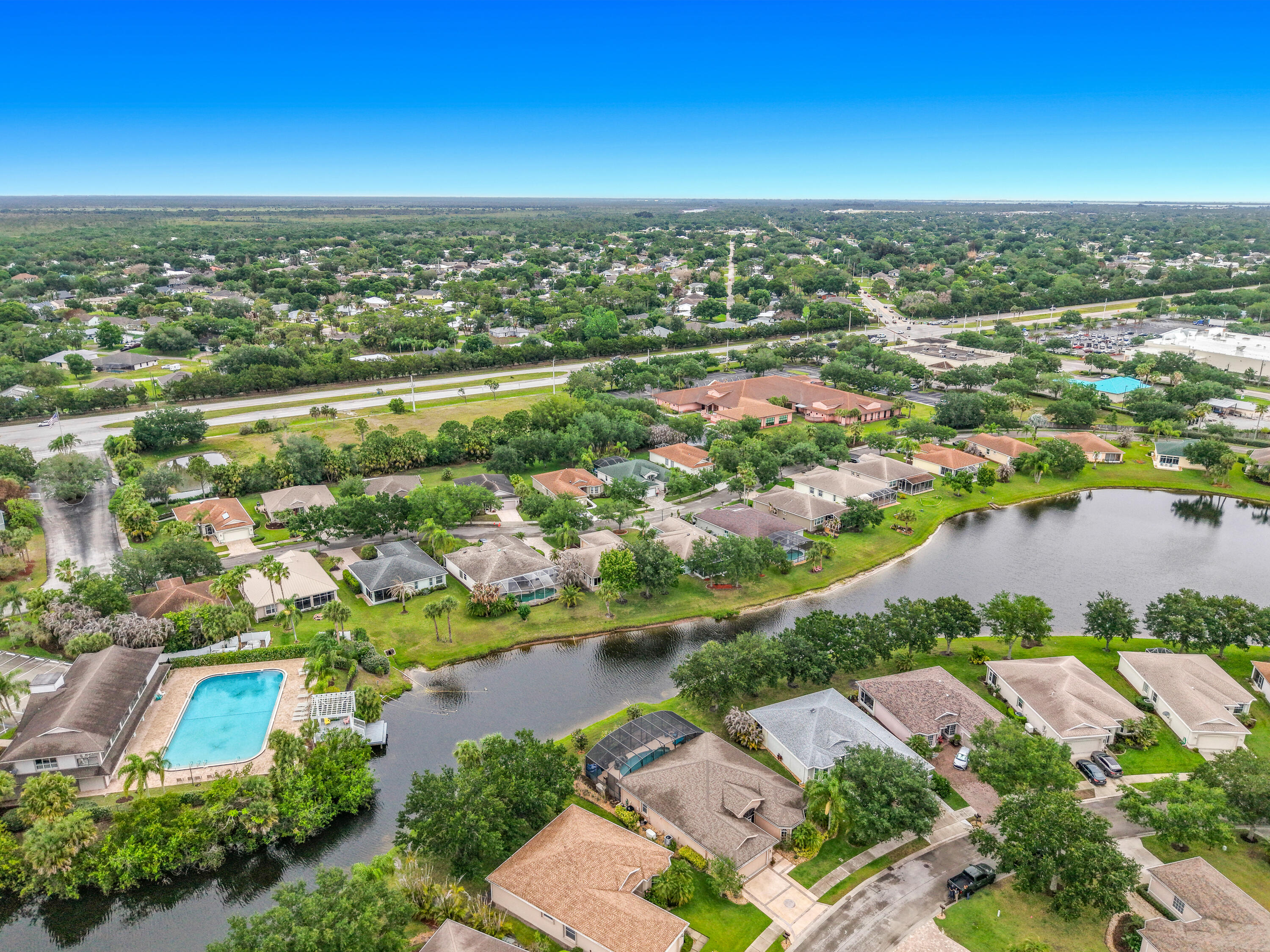 1343 Shoreline Circle Sebastian, FL 32958 - Photo 2 of 36 an aerial view of residential houses with outdoor space and river