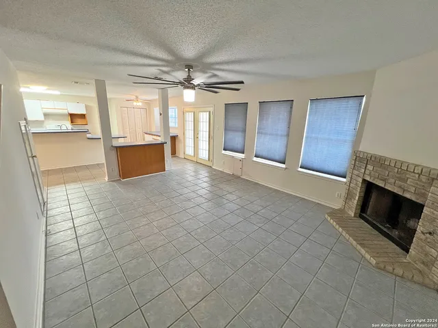 a view of a livingroom with a fireplace