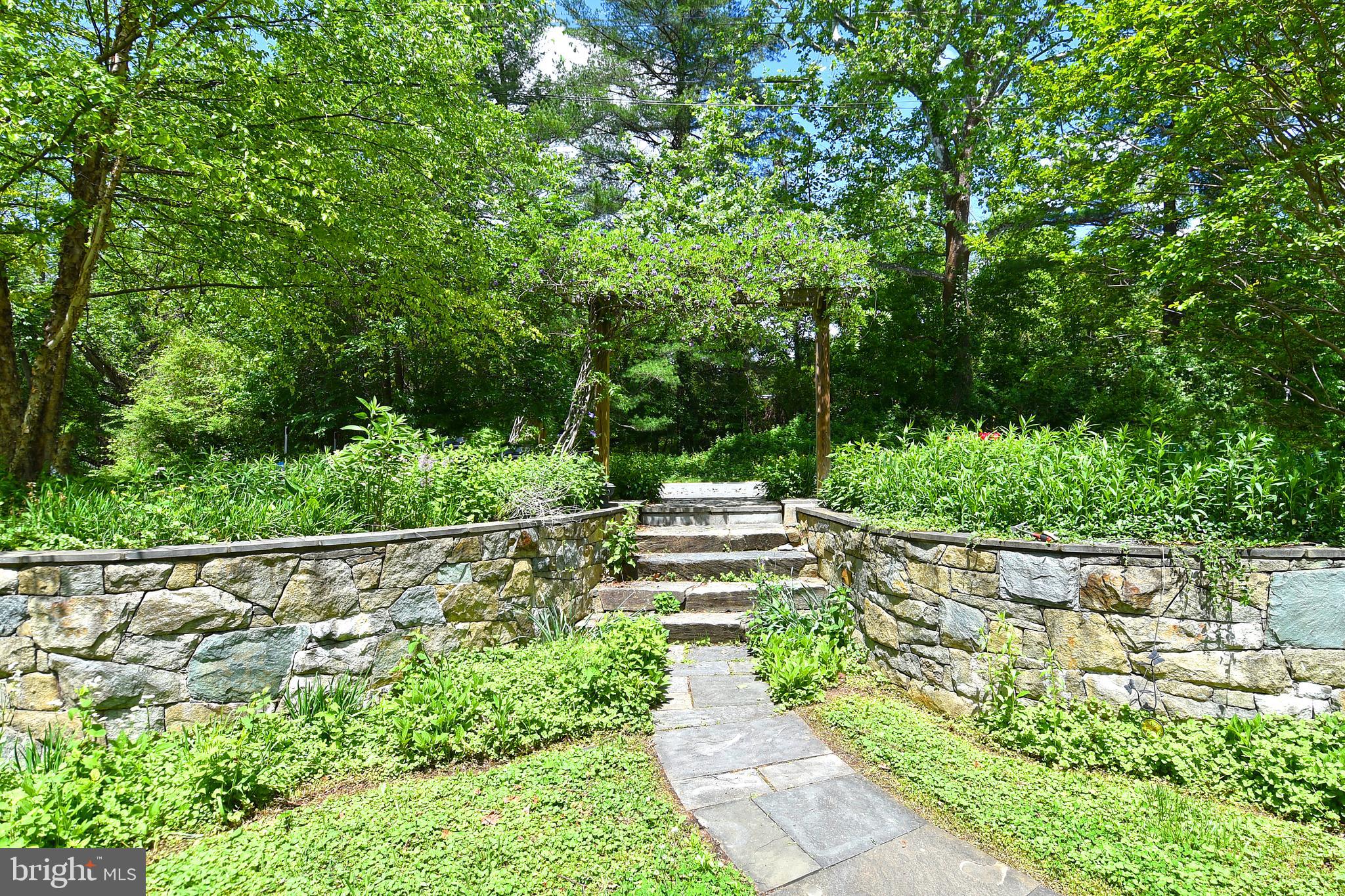 7 Ericsson Road Cabin John, MD 20818 - Photo 28 of 38 Stone Retaining Wall & Entry Stair
