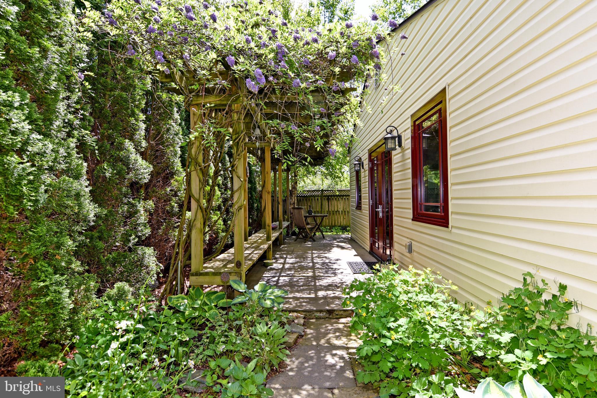 7 Ericsson Road Cabin John, MD 20818 - Photo 29 of 38 Deck, Patio & Wisteria Trellis