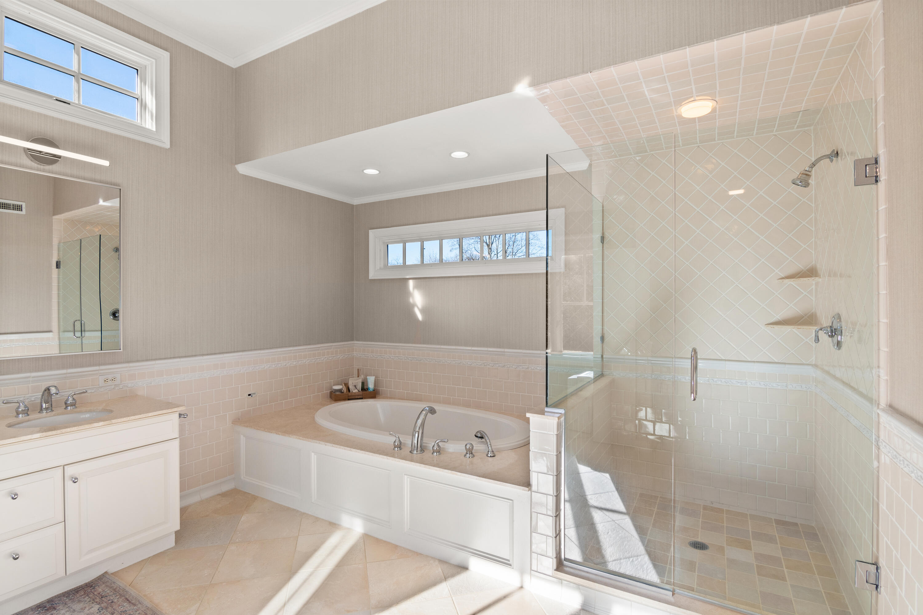 12 1/2 Ridgewood Road Rowayton, CT 06853 - Photo 13 of 25 a bathroom with a bathtub shower and sink