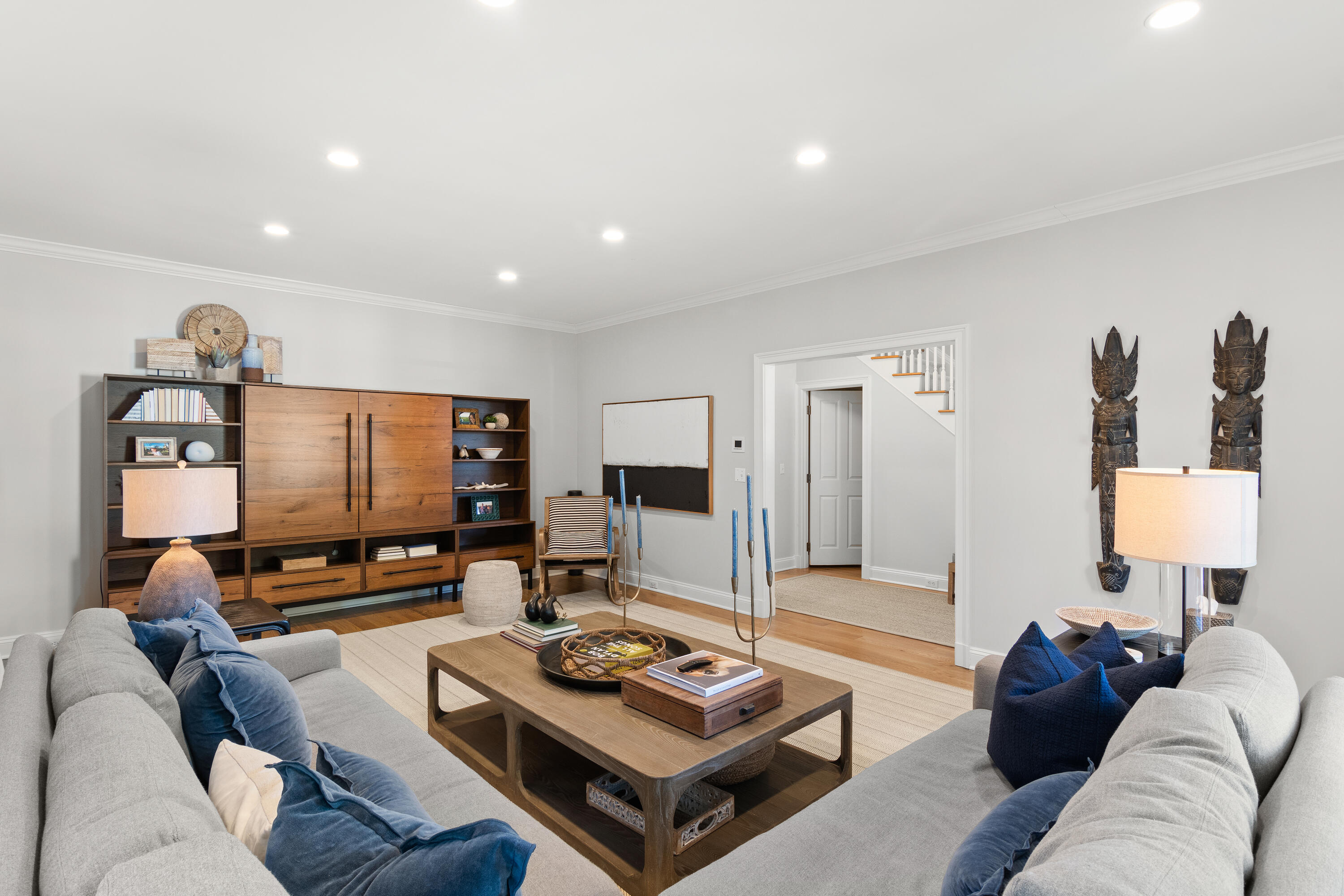 12 1/2 Ridgewood Road Rowayton, CT 06853 - Photo 5 of 25 a living room with furniture and a flat screen tv