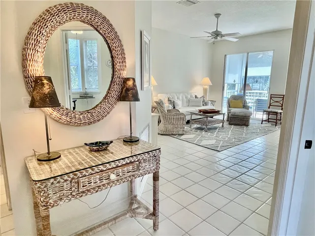 a view of a lake from a yard