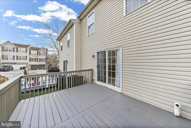 a view of a wooden deck
