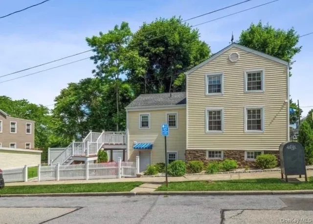 a view of a wooden deck