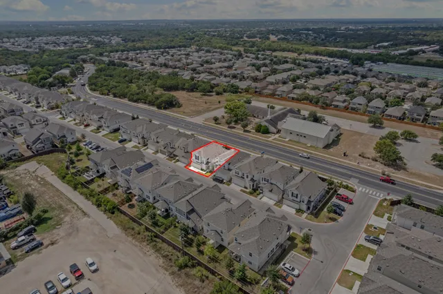 an aerial view of a city
