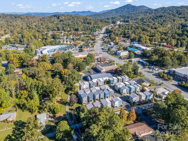 an aerial view of multiple house