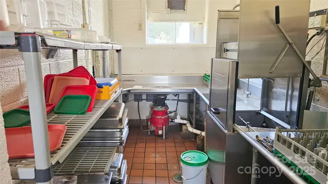 a bathroom with a sink and a shower