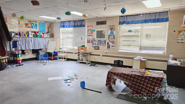 a room with musical instruments and air hockey table