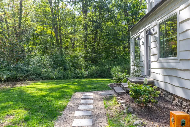 a backyard of a house
