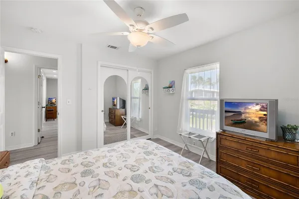a living room with a flat screen tv