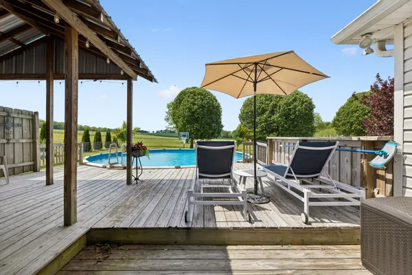 a view of outdoor space with seating space