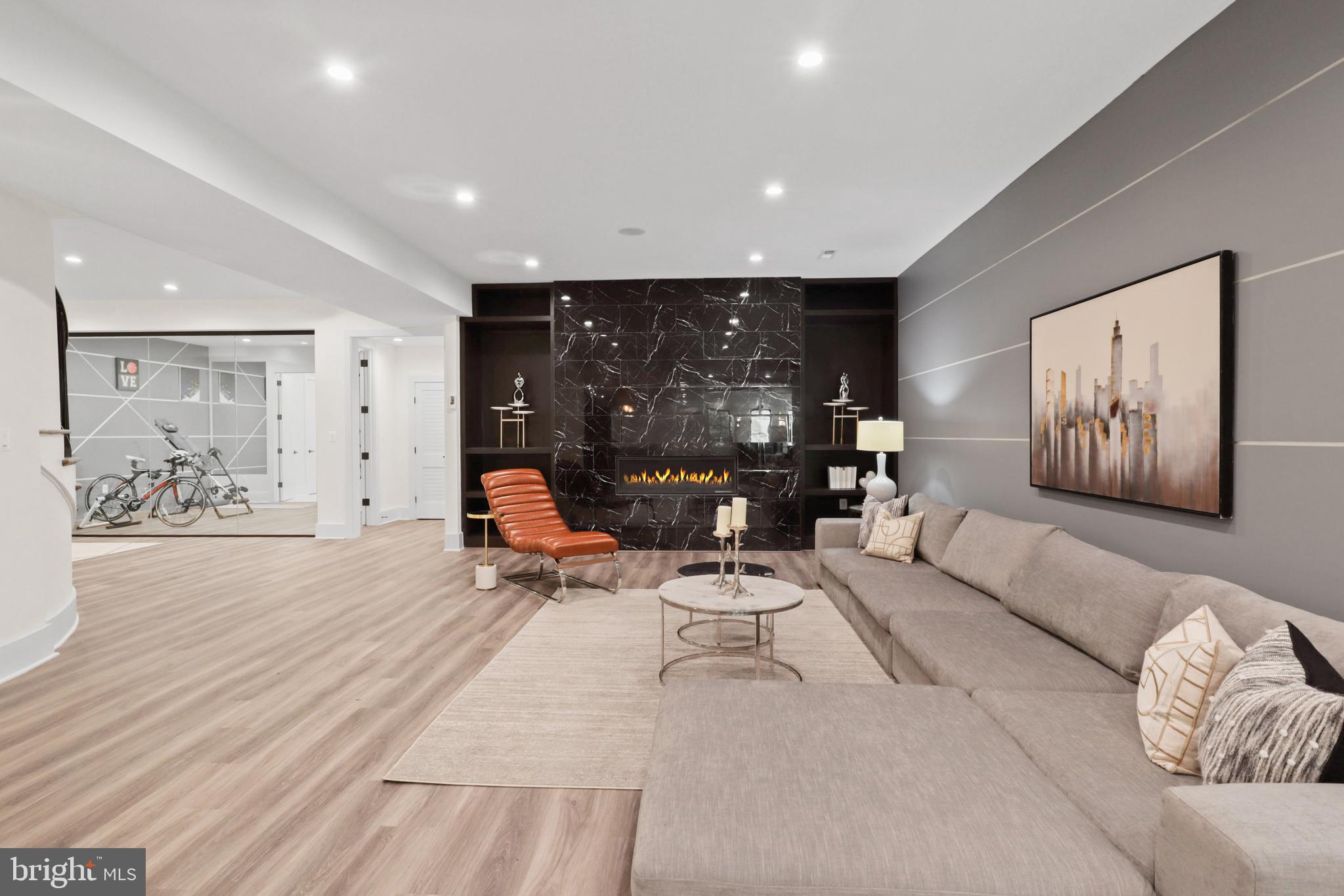 7227 Westerly Lane McLean, VA 22101 - Photo 64 of 76 Lower Level Loung and Fireplace