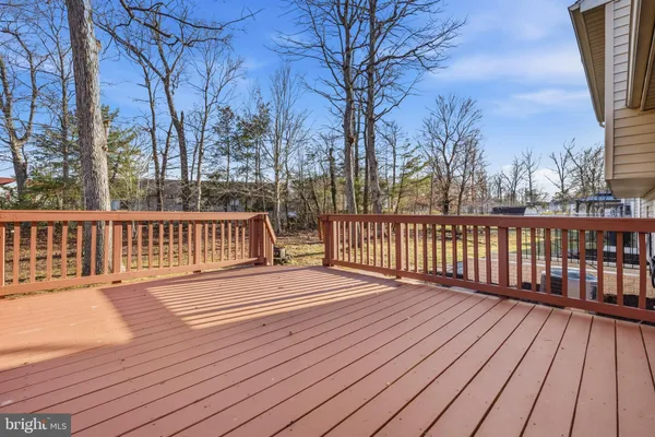 a view of a wooden deck