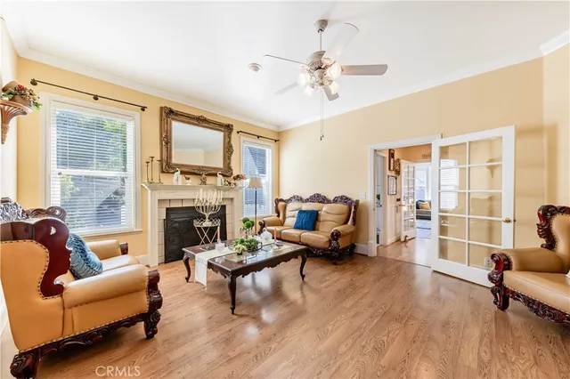 a living room with furniture and a couch