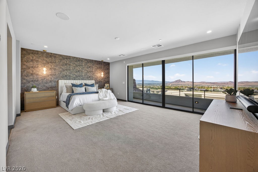 1456 Solitude Ridge Drive Henderson, NV 89012 - Photo 55 of 94 Primary Bedroom with Balcony, Upstairs