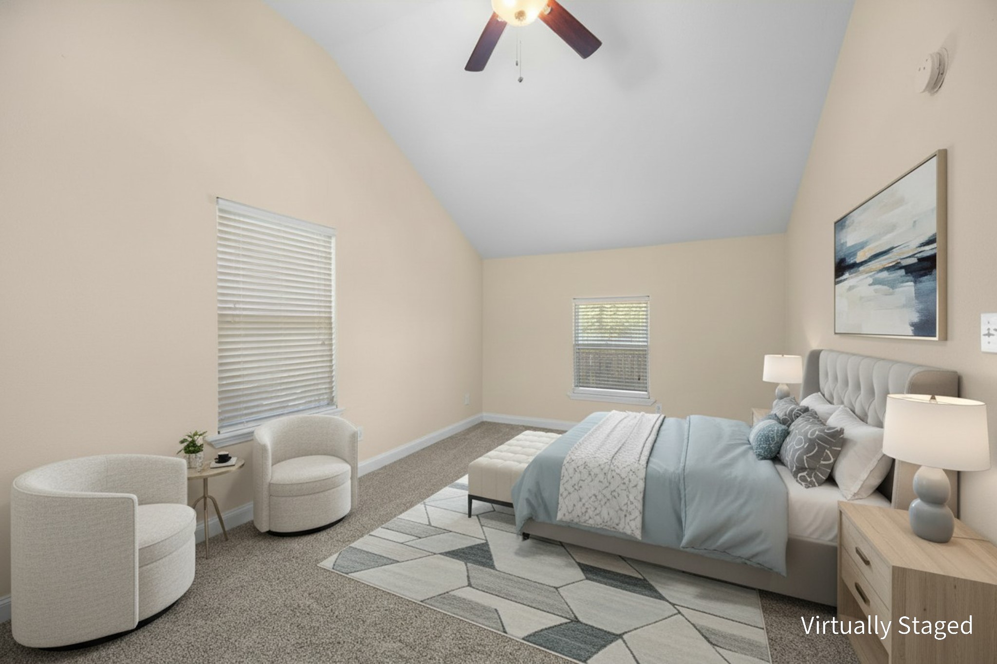 710 East 28th Street Houston, TX 77009 - Photo 30 of 44 a bedroom with bed and a couch