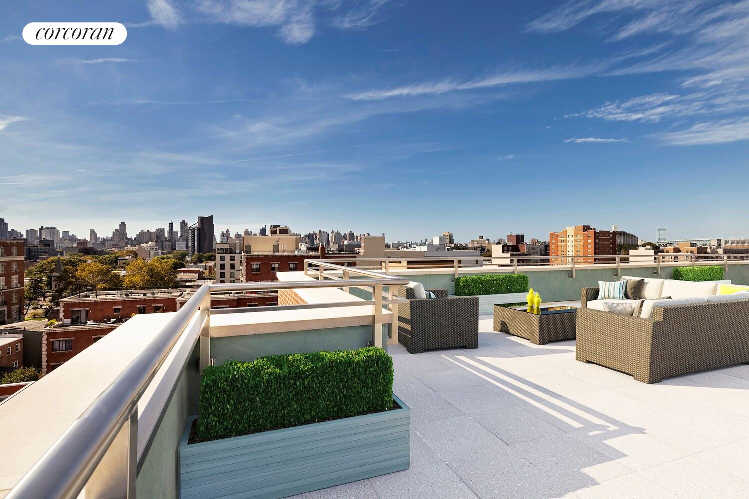 23-16 31st Avenue, Unit 2B Queens, NY 11106 - Photo 8 of 10 a view of a terrace with couches and city view