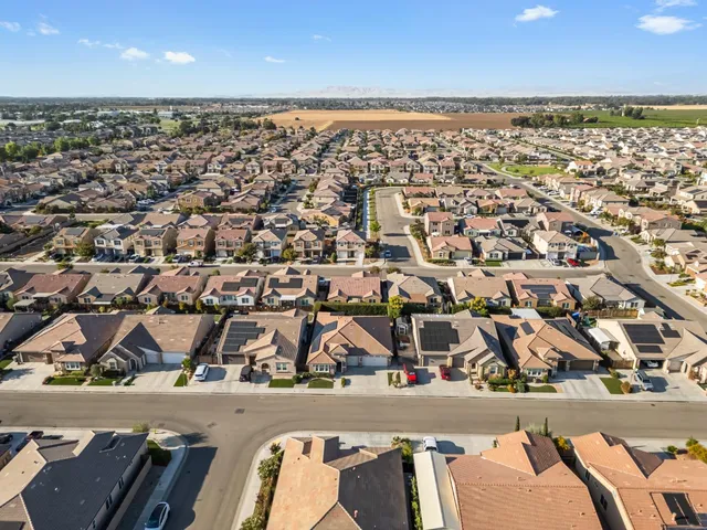 an aerial view of a city