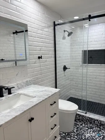 a bathroom with a sink