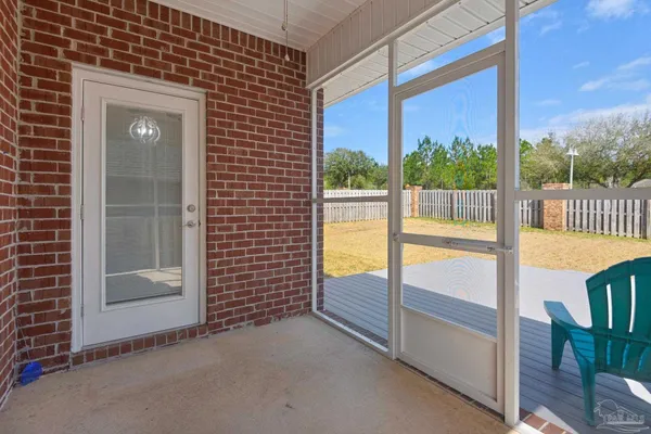 a view of a balcony with an outdoor space