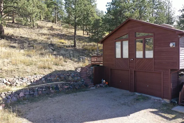 a backyard of a house