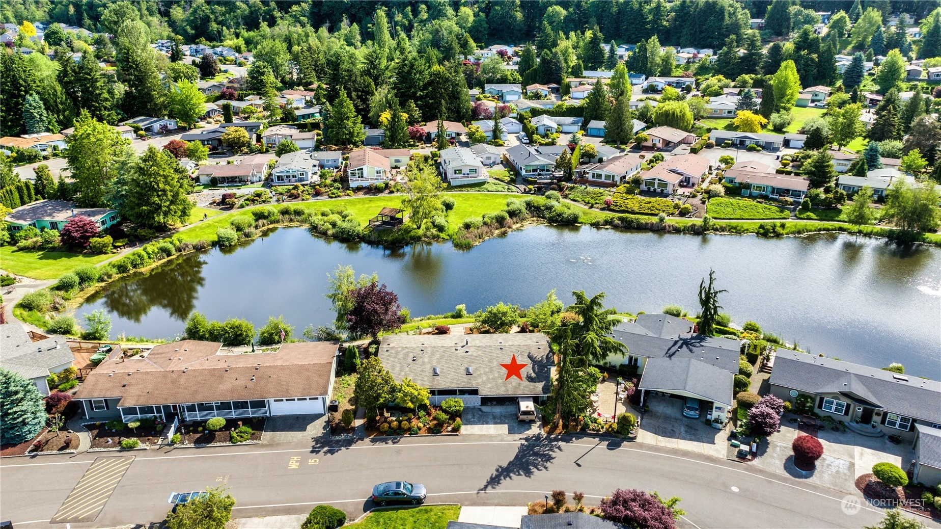 23803 Lake Drive West Bothell, WA 98021 - Photo 30 of 32 an aerial view of a houses with yard