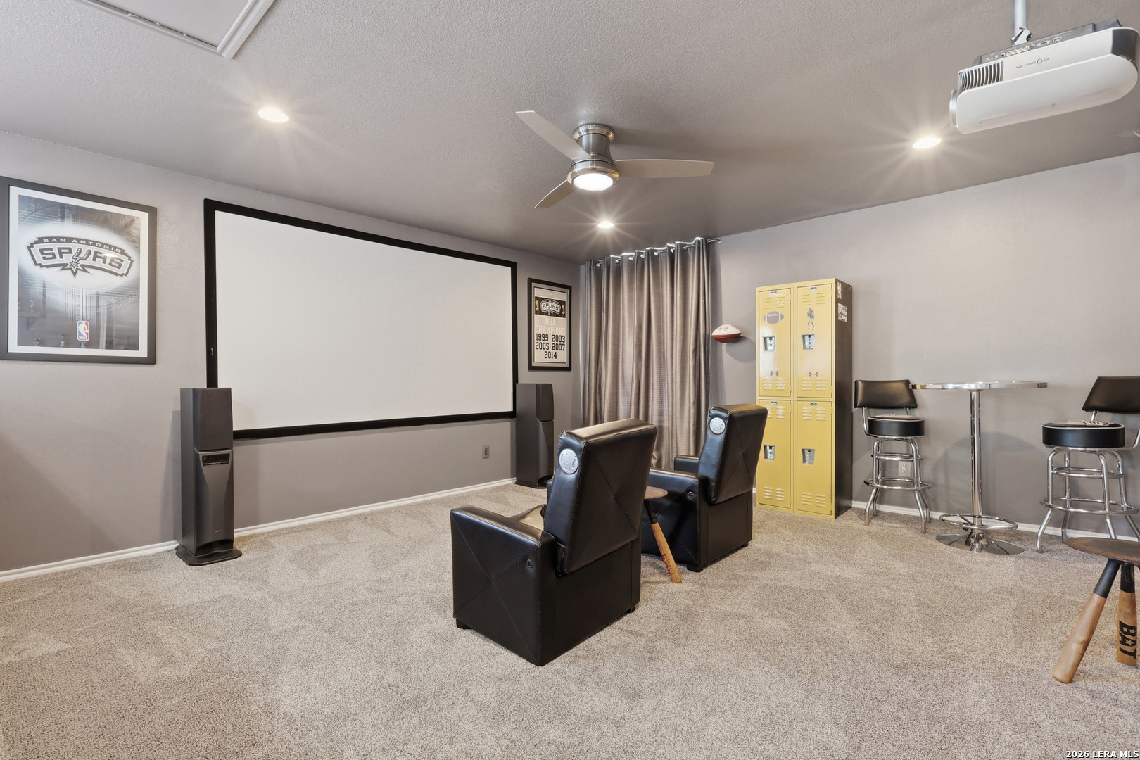 12703 Holly Cedar Helotes, TX 78023 - Photo 14 of 23 a projector room with furniture