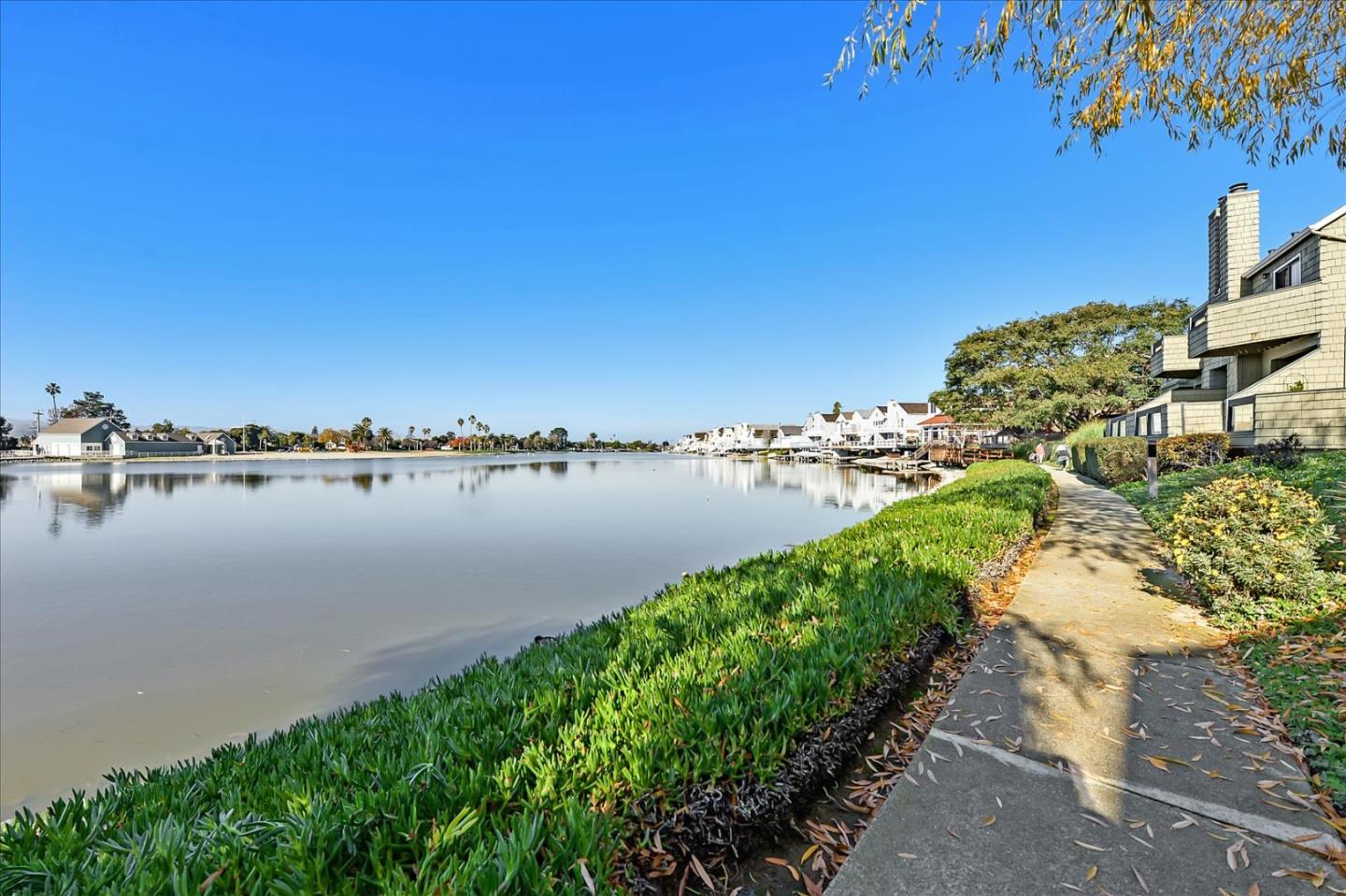 834 Wharfside Road San Mateo, CA 94404 - Photo 4 of 36 a view of a lake with houses