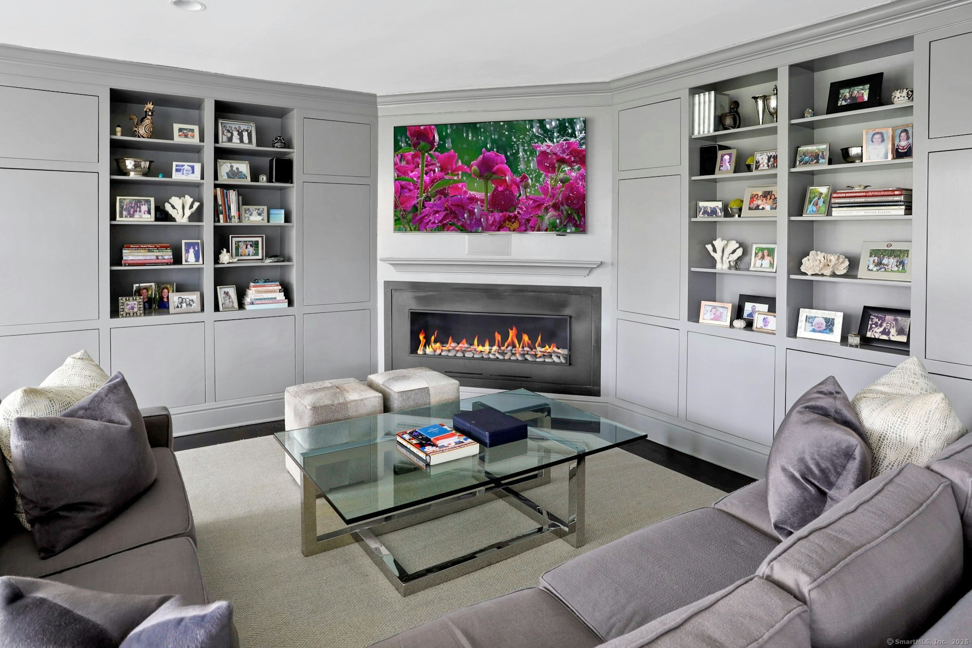 75 Hanson Road Darien, CT 06820 - Photo 13 of 30 a living room with furniture and a fireplace