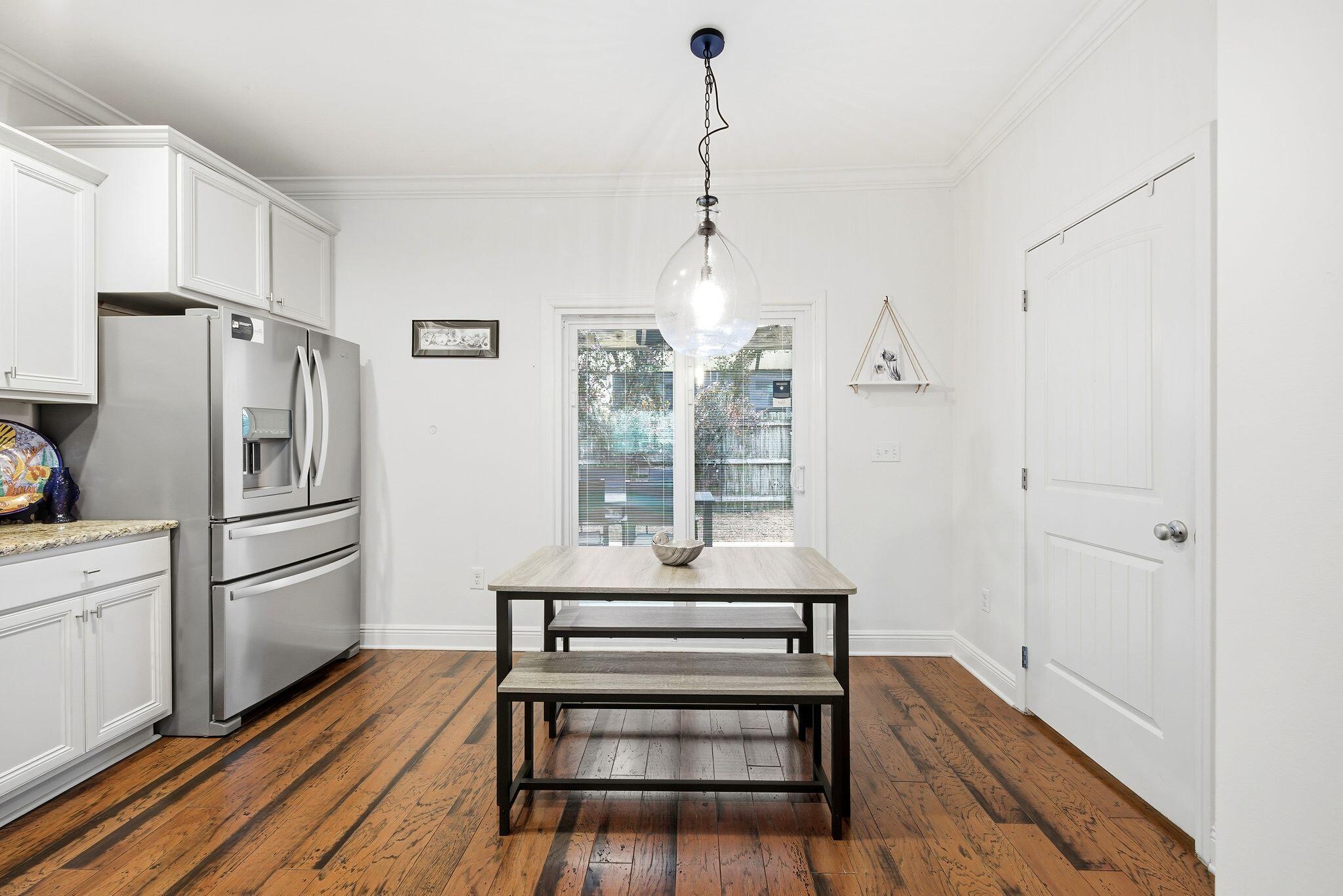 54 West Shore Place Inlet Beach, FL 32461 - Photo 12 of 38 a kitchen with a refrigerator and a stove top oven