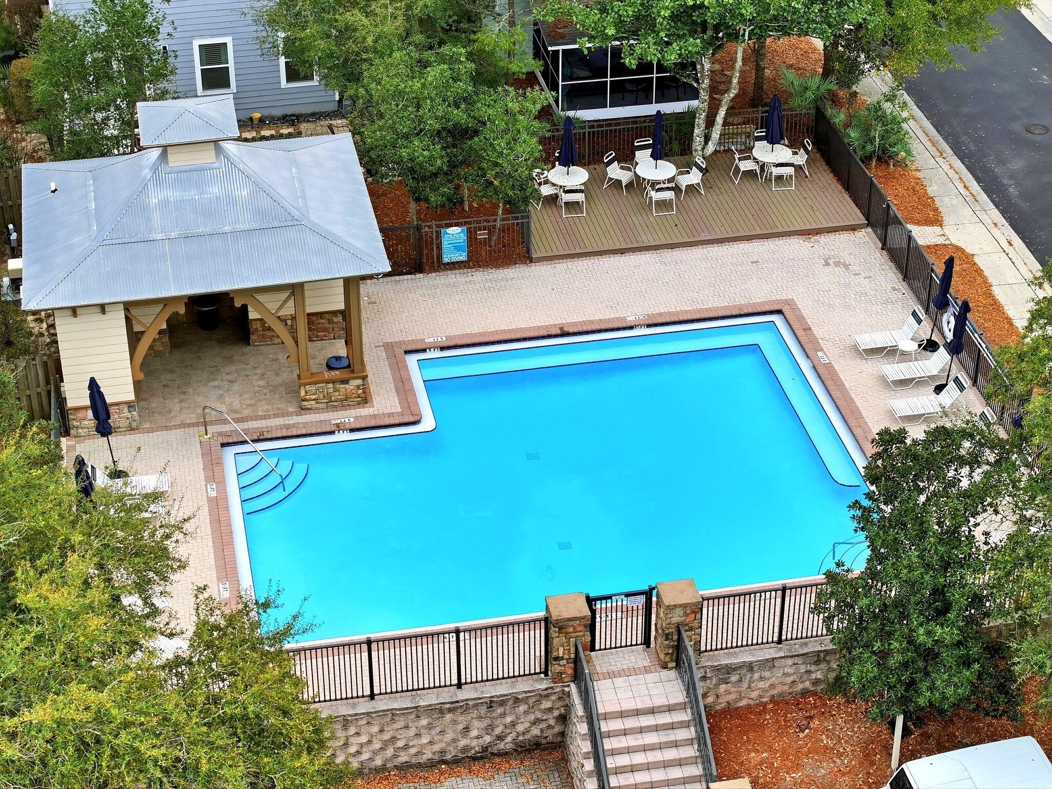 54 West Shore Place Inlet Beach, FL 32461 - Photo 2 of 38 an aerial view of a house with pool garden