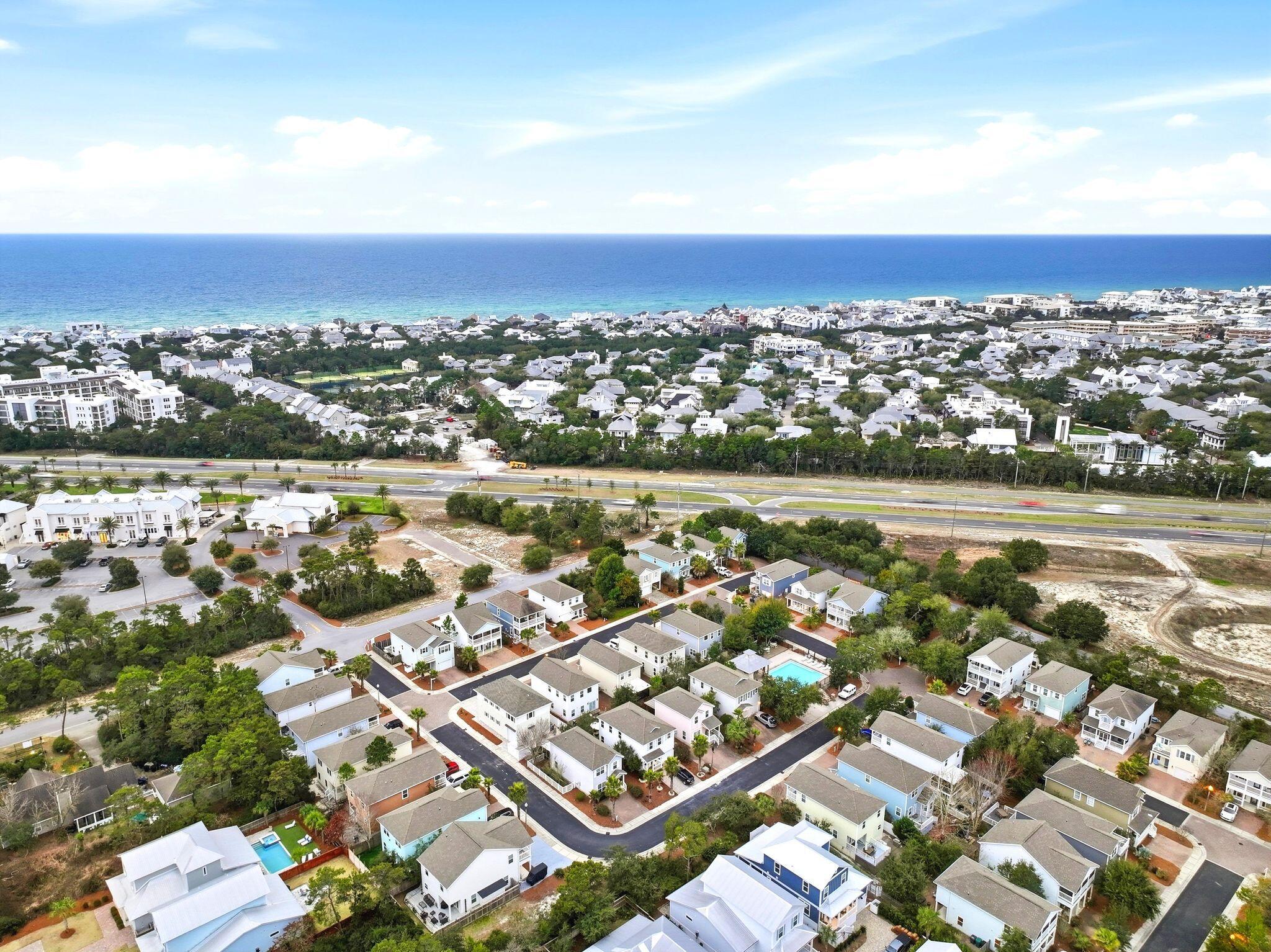 54 West Shore Place Inlet Beach, FL 32461 - Photo 34 of 38 an aerial view of residential building and lake view