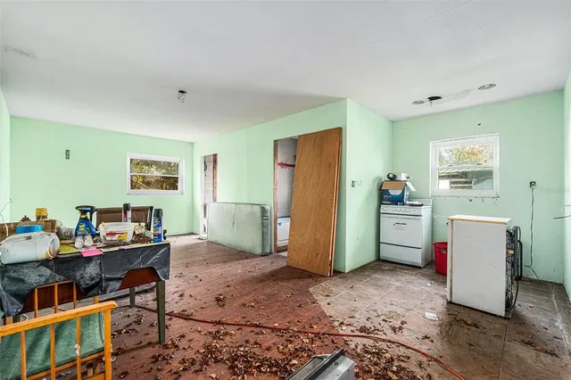 a room with storage and utility