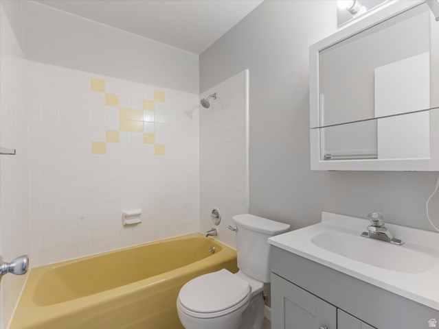 1478 North 75 West, Unit AD Sunset, UT 84015 - Photo 22 of 26 Full bathroom featuring vanity and shower / tub combination