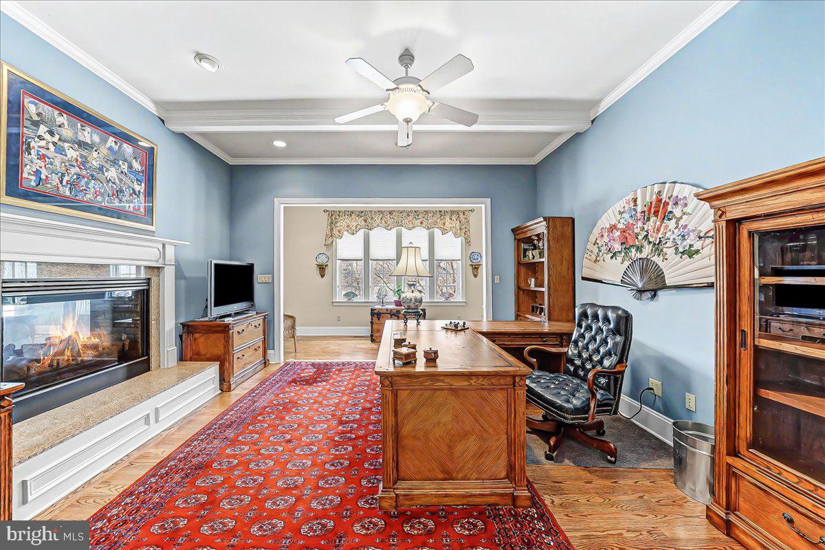 411 Webb Road Chadds Ford, PA 19317 - Photo 27 of 74 Office on the main floor with gas fireplace