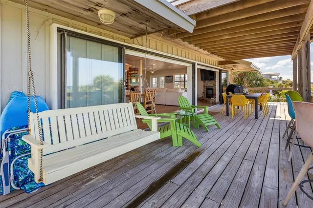 a view of a terrace with a yard