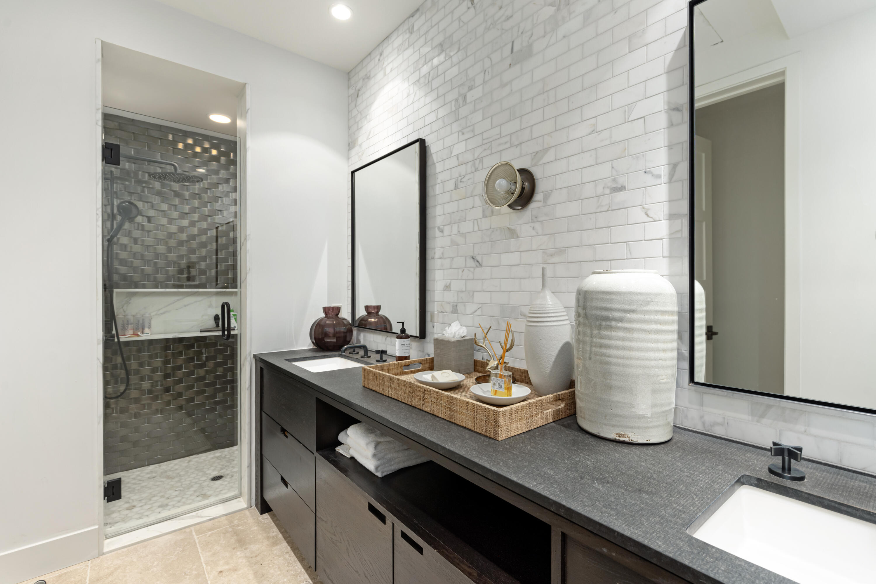53615 Via Strada La Quinta, CA 92253 - Photo 31 of 52 a bathroom with a sink and a mirror