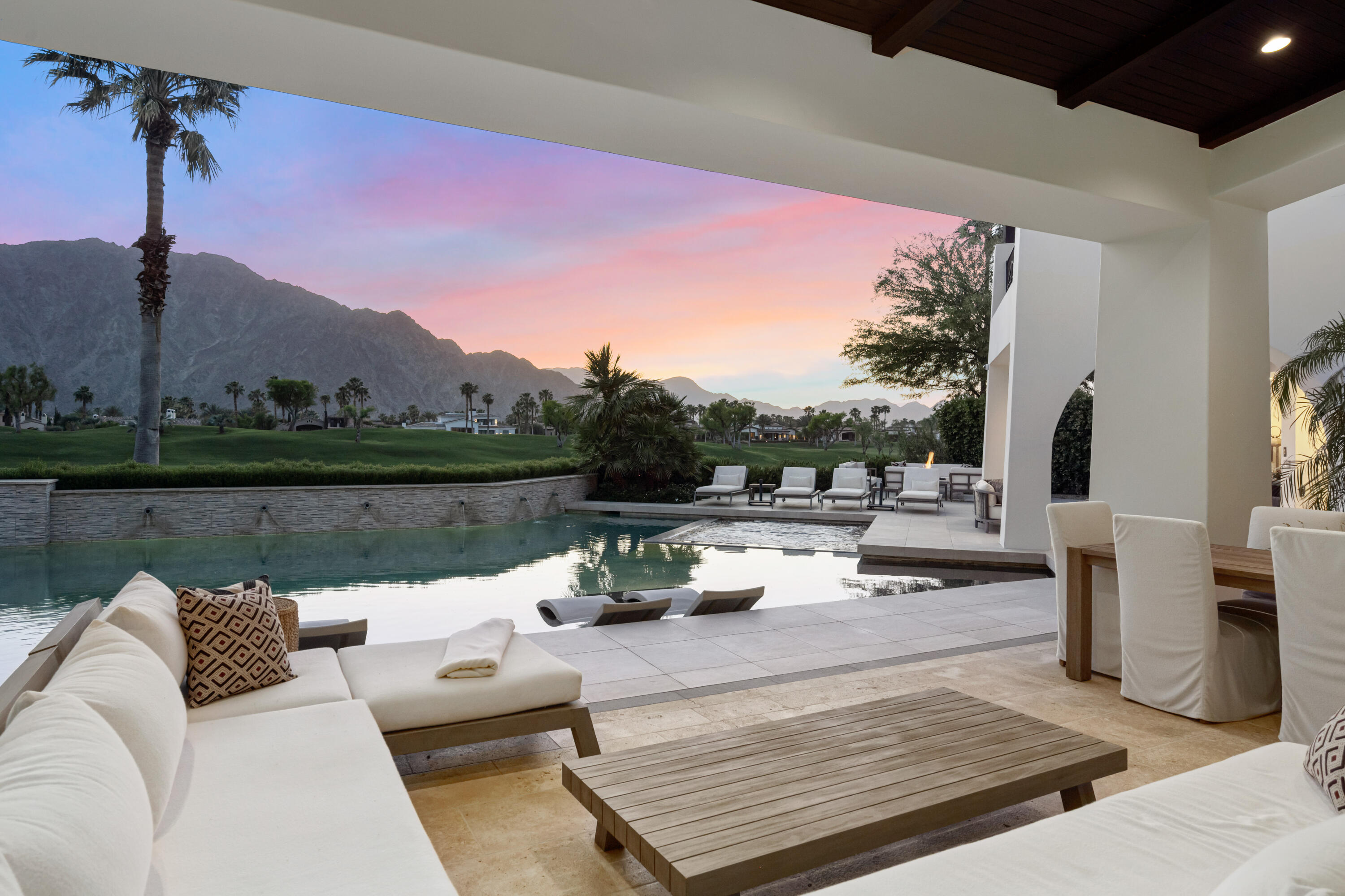53615 Via Strada La Quinta, CA 92253 - Photo 39 of 52 a view of a patio with couches chairs and a table
