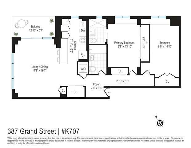 $1,525,000 | 387 Grand Street, Unit K707 | Lower East Side