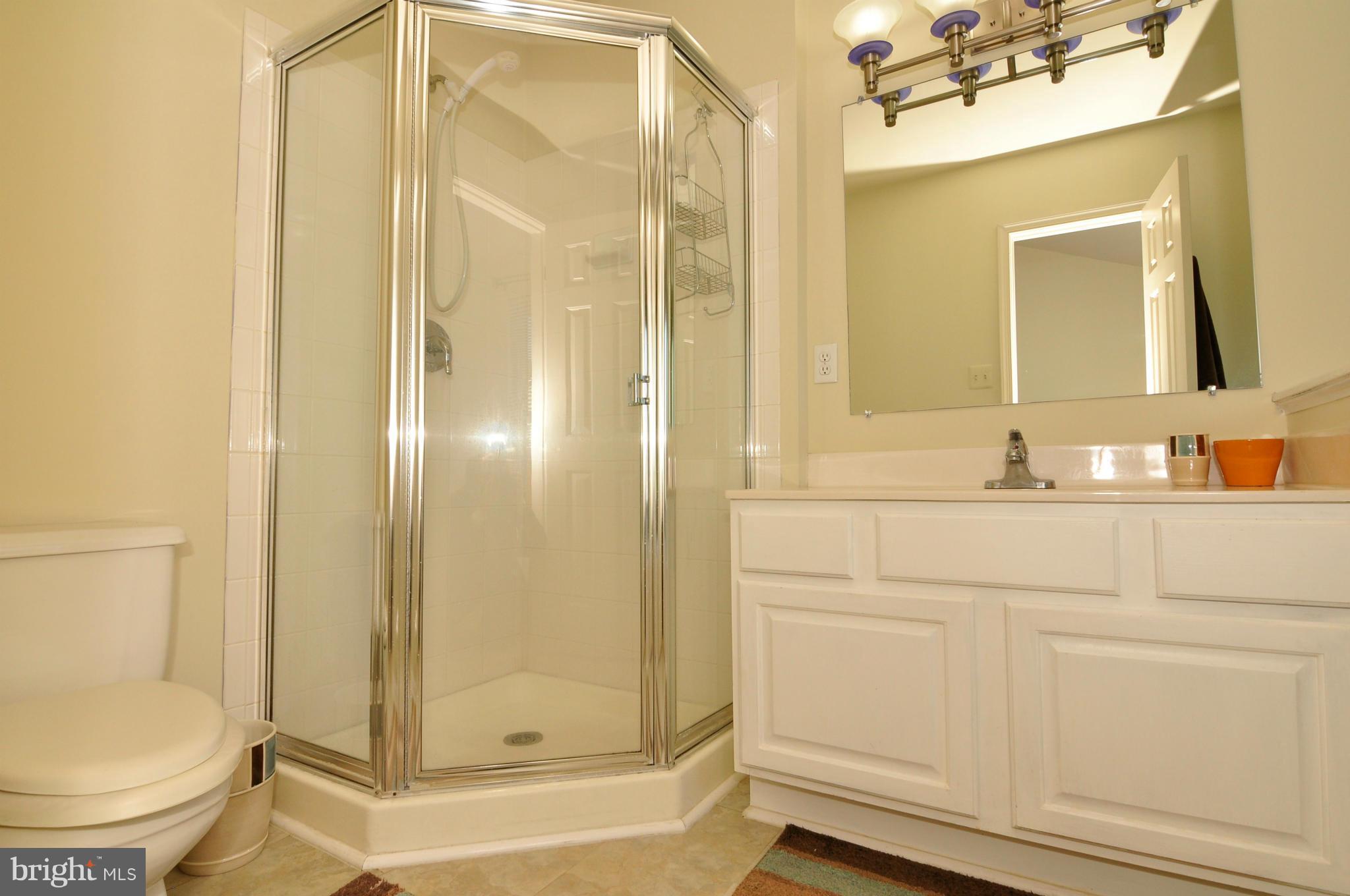 12095 Edgemere Circle Reston, VA 20190 - Photo 22 of 28 a bathroom with a granite countertop sink toilet and shower