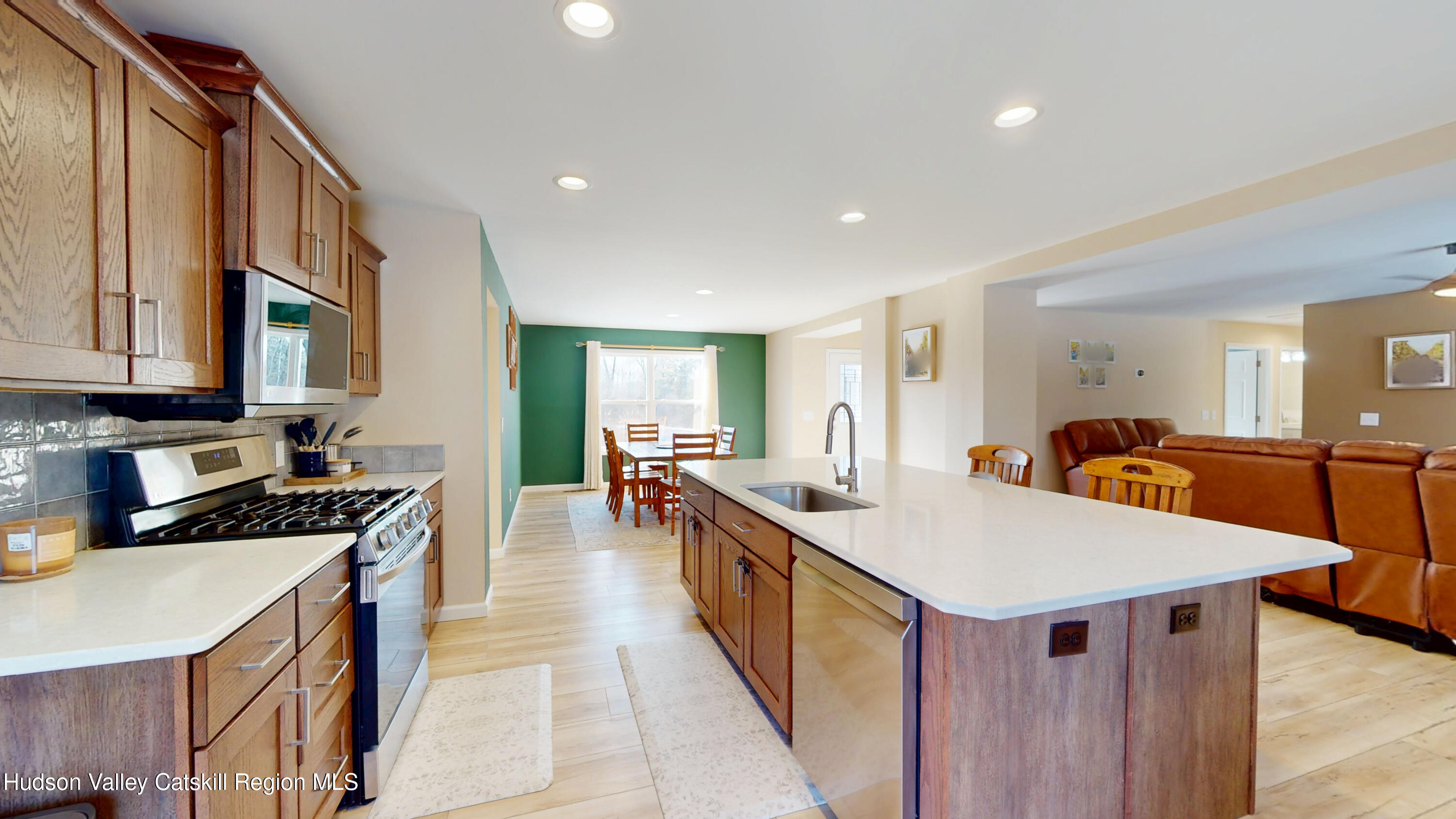 1608 Sleepy Hollow Road Athens, NY 12015 - Photo 4 of 46 a large kitchen with kitchen island a sink a stove and a center island