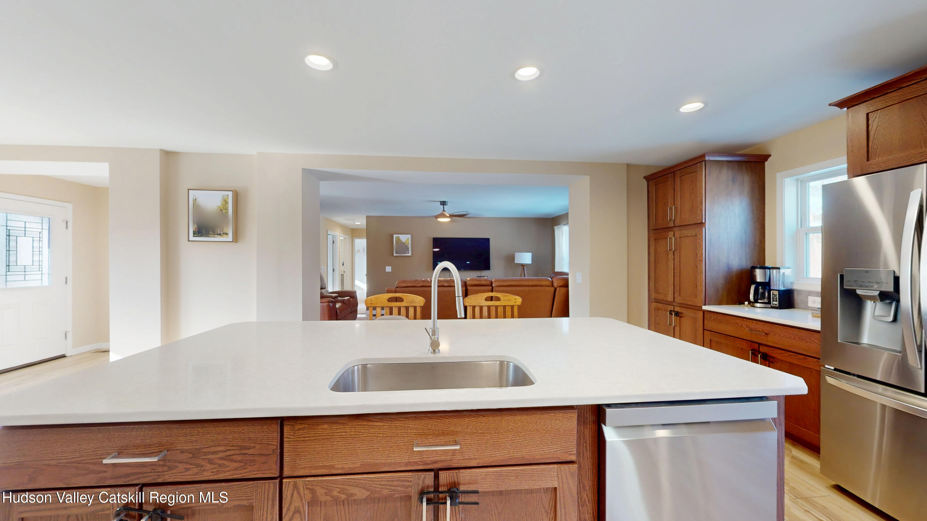 1608 Sleepy Hollow Road Athens, NY 12015 - Photo 7 of 46 a kitchen with stainless steel appliances a sink and a refrigerator