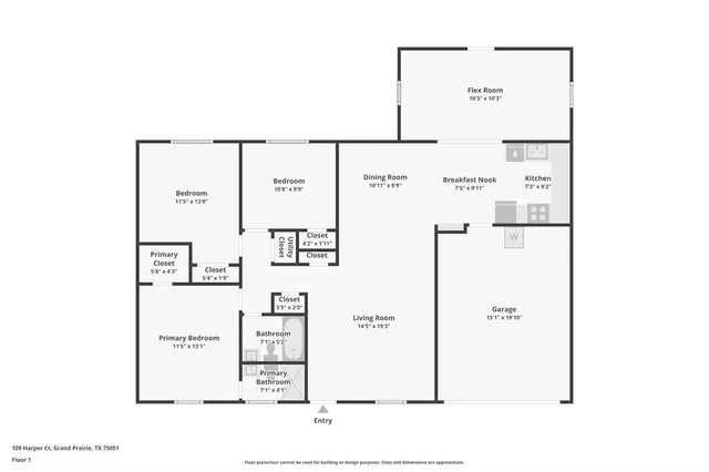 $279,500 | 109 Harper Court, Grand Prairie, TX 75051