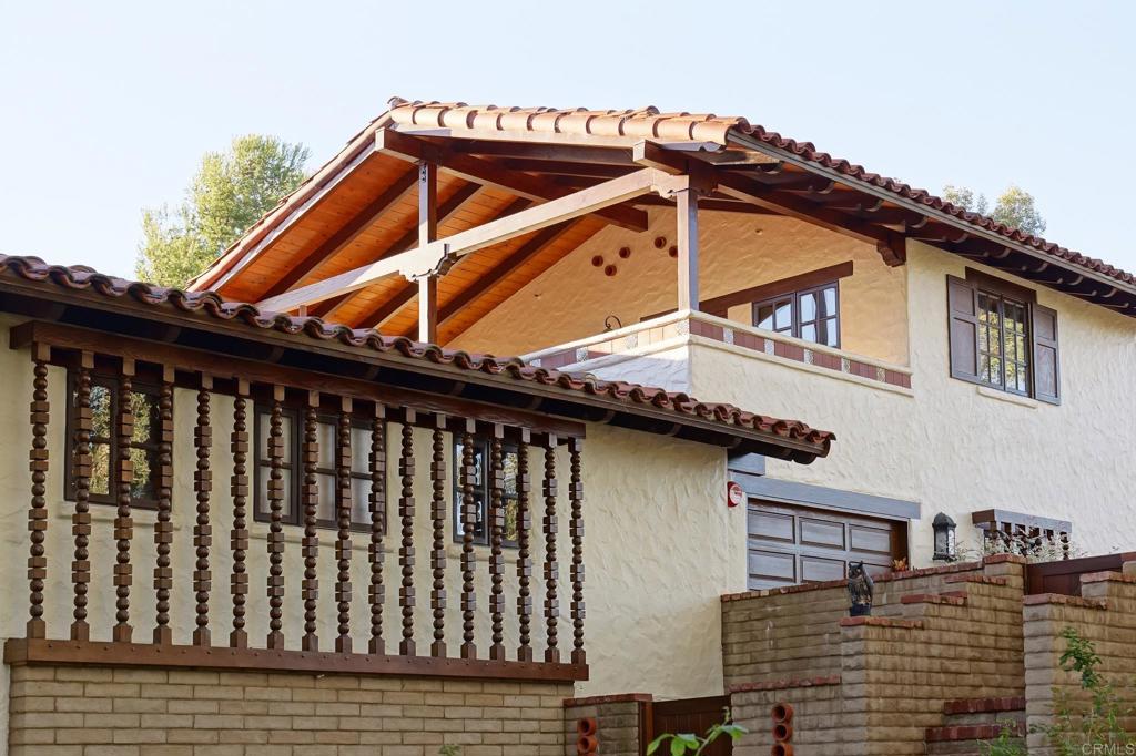 5443 Calzada Del Bosque Rancho Santa Fe, CA 92067 - Photo 48 of 63 a front view of a house with wooden stairs