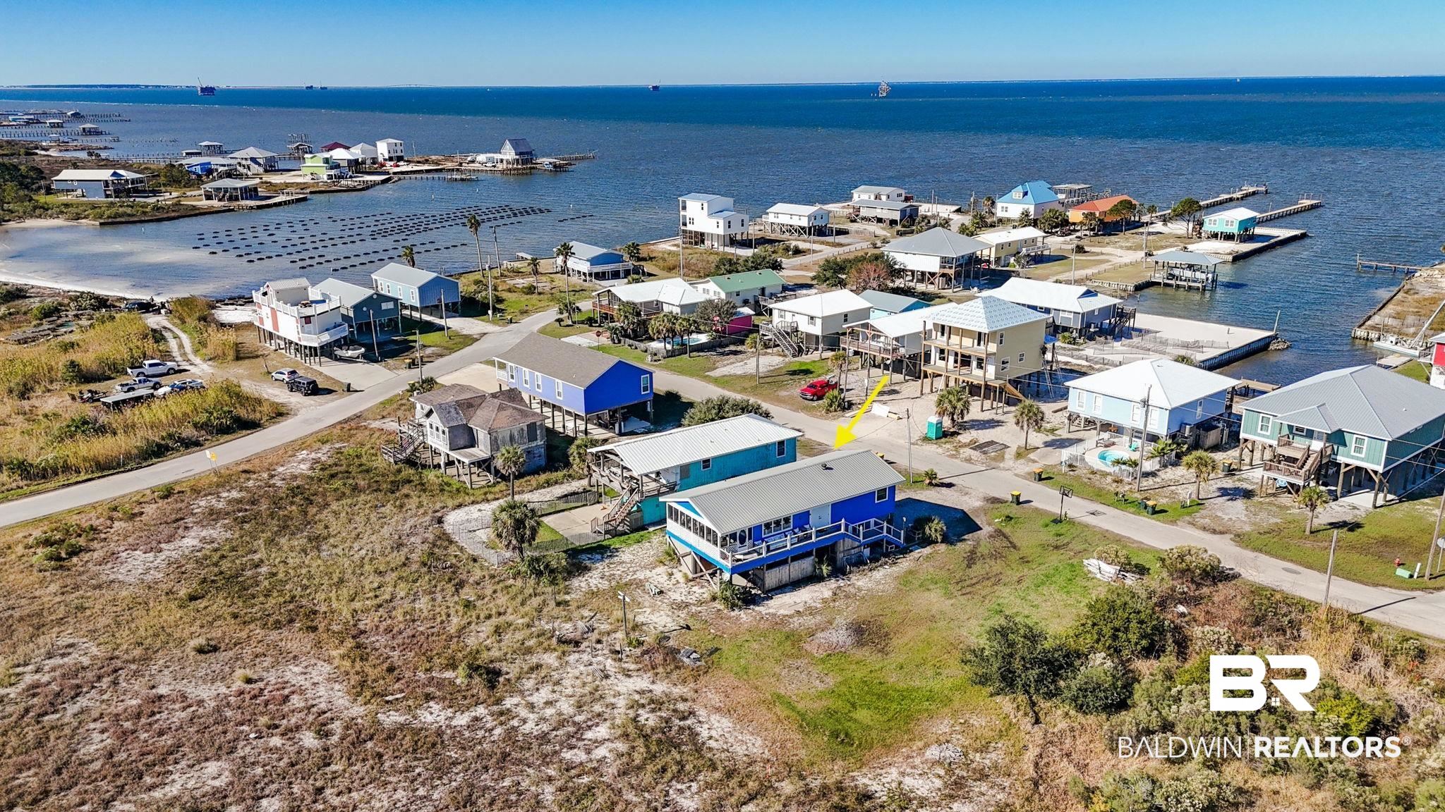 2514 Muscogee Road Gulf Shores, AL 36542 - Photo 57 of 60 Drone / aerial view with a water view