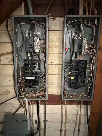 a close view of water heater room