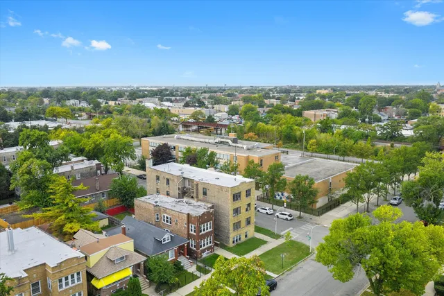 an aerial view of multiple house